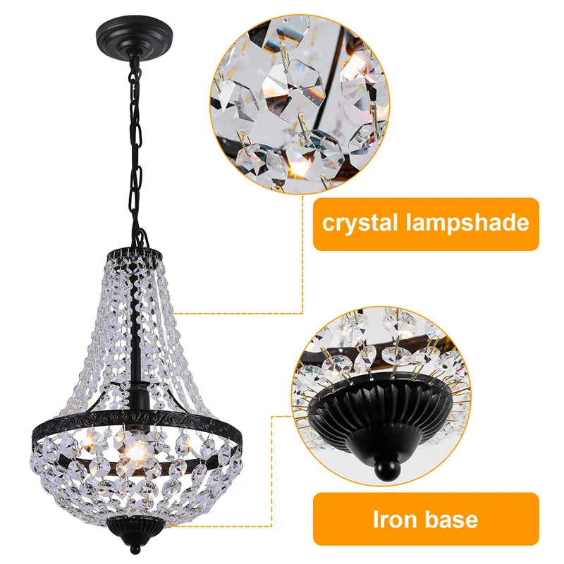 Crystal Pendant Light Ceiling Lamp Luxury Chandelier