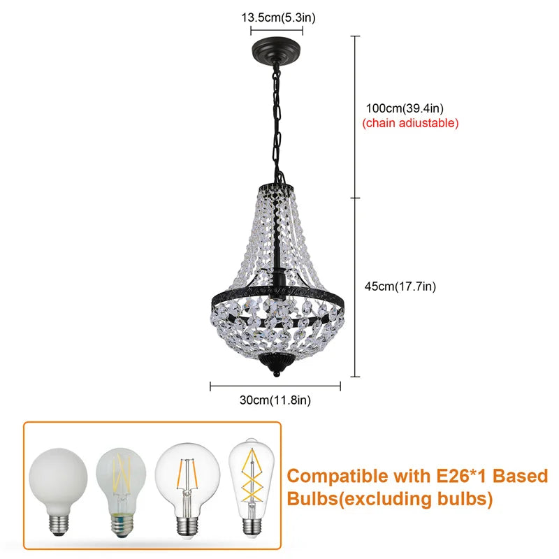 Crystal Pendant Light Ceiling Lamp Luxury Chandelier