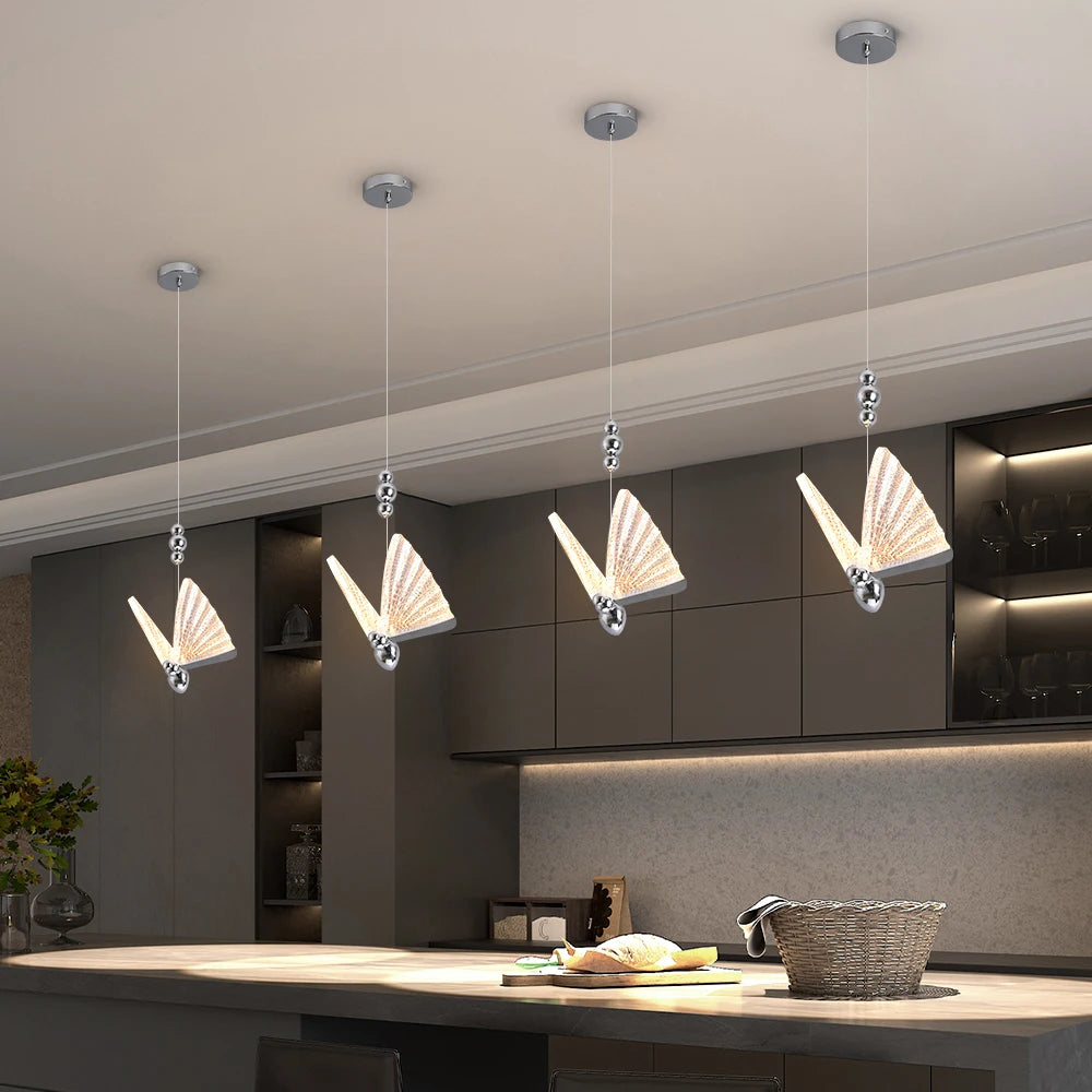 Butterfly Led Pendant Lights Nordic Hanging Chandelier