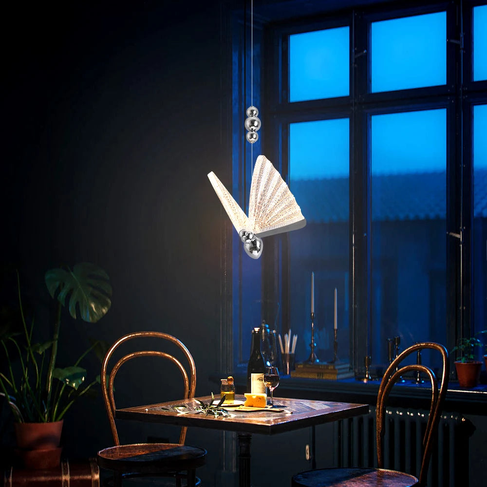 Butterfly Led Pendant Lights Nordic Hanging Chandelier