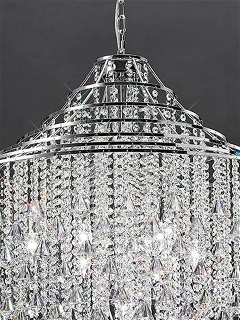 French chandelier luxury hotel engineering crystal chandelier staircase loft LED lighting