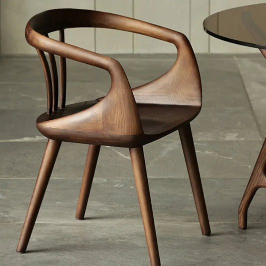 Elegant Library Chairs Wood Minimalist Dining Chairs.