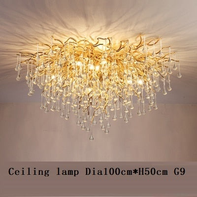 Luxury LED Crystal Ceiling Lights Modern Chandeliers Home Hanging Pendant