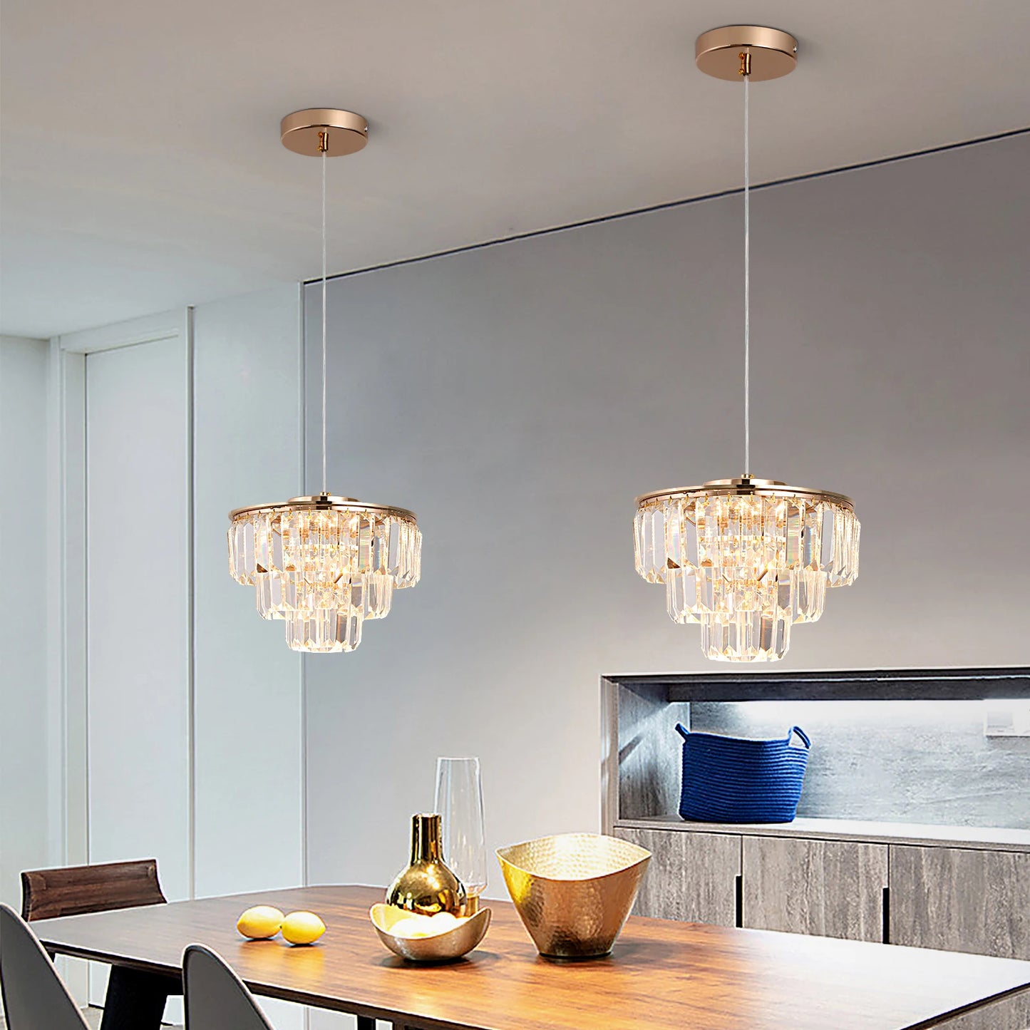 Modern Pendant Light Luxury Crystal Chandelier Glass Ceiling Lamp