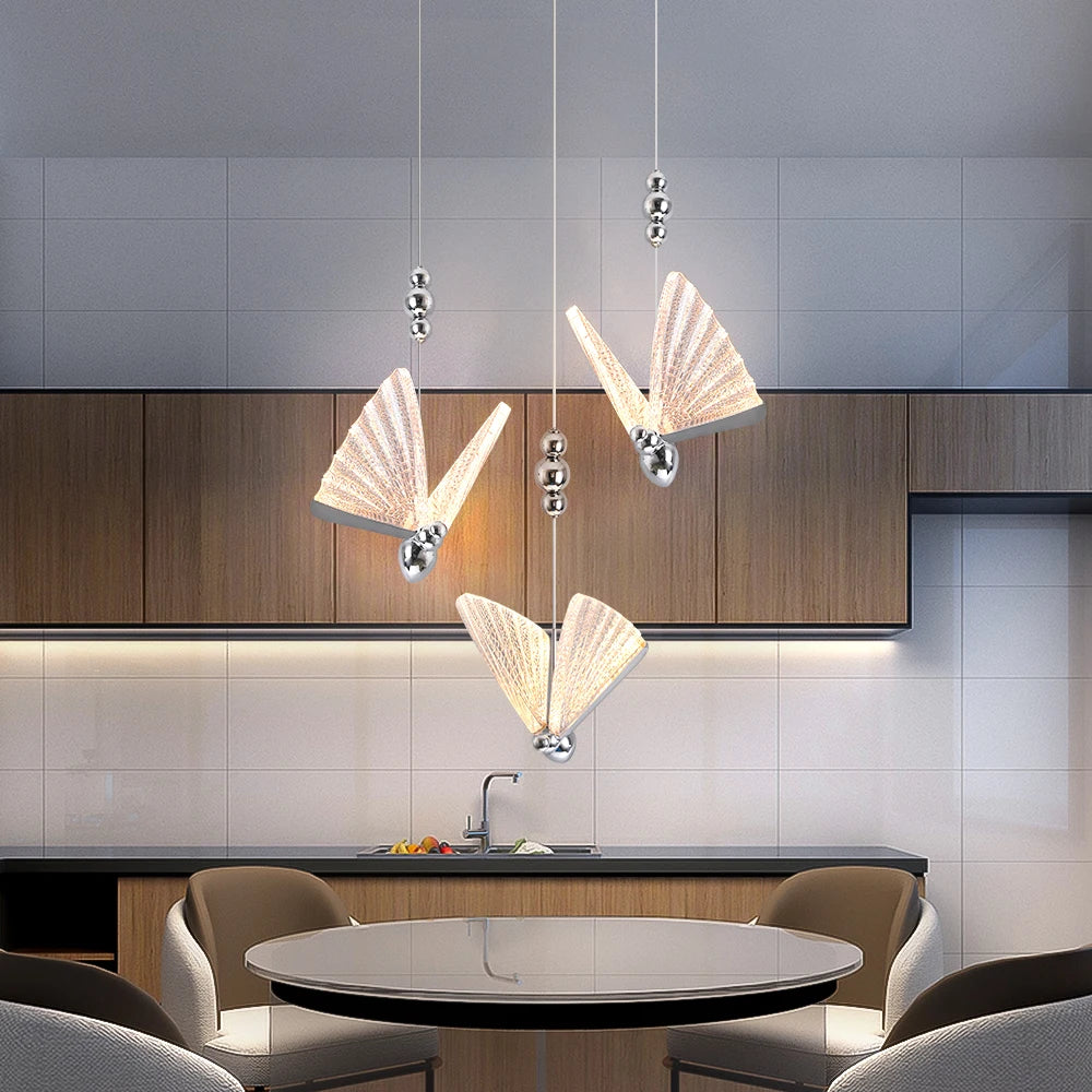 Butterfly Led Pendant Lights Nordic Hanging Chandelier